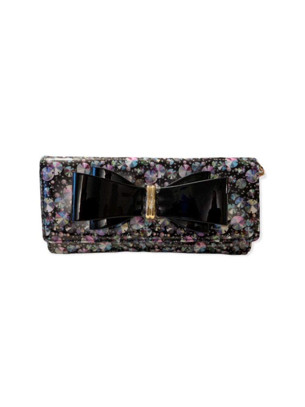 Betsey Johnson Clear Xolyla Double Bow Crossbody Handbag new - Picture 2 of 16